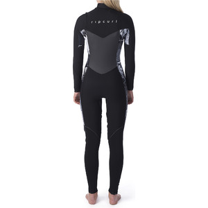 2020 Rip Curl Womens Flashbomb 5/3mm Chest Zip Wetsuit Black / White WST9GS